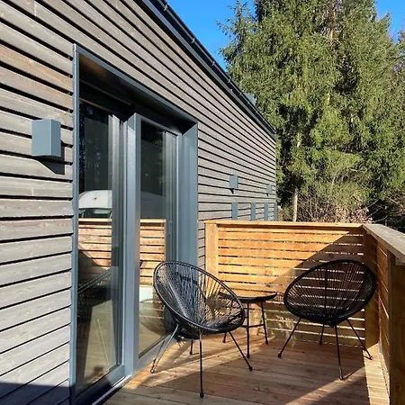 Modernes Tinyhouse Trailer Cabins Am Waldrand - Mit Seezugang Eging Esterno foto