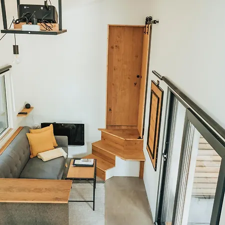 Modernes Tinyhouse Trailer Cabins Am Waldrand - Mit Seezugang Eging Esterno foto